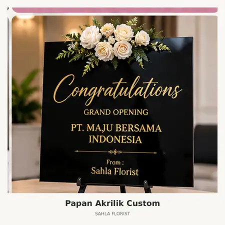 Papan Bunga Akrilik Balikpapan